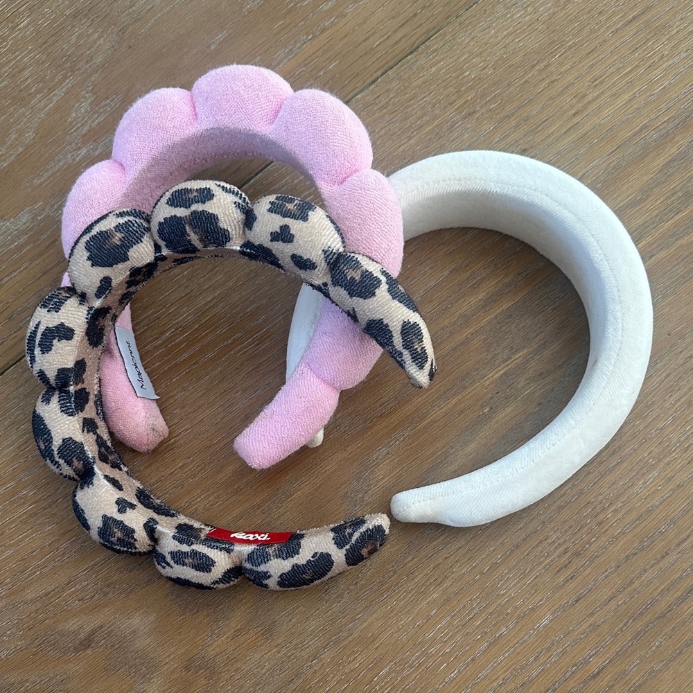 Leopard and Pink Headband Set